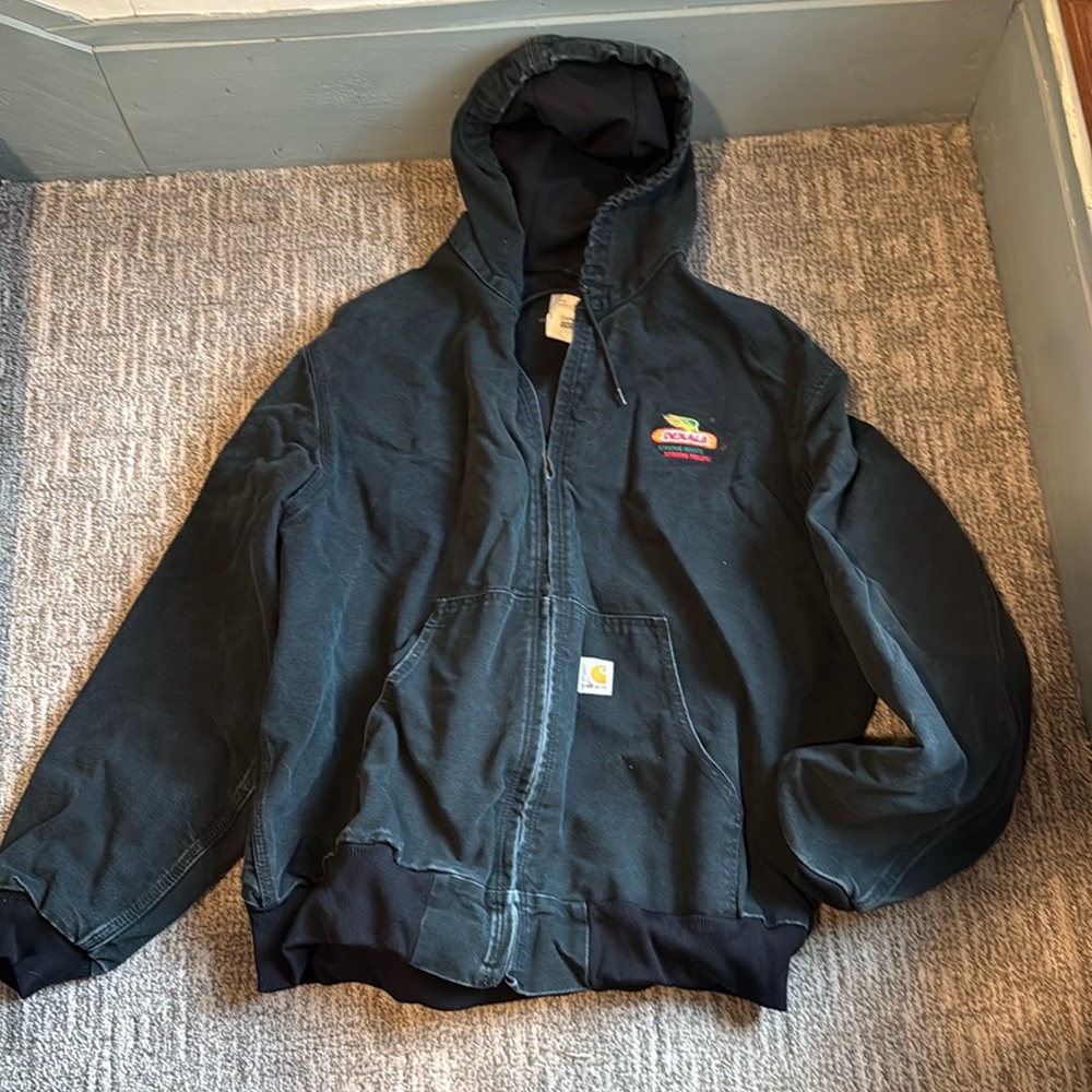 Carhartt Dekalb Hooded Active Work Jacket Size 2XL